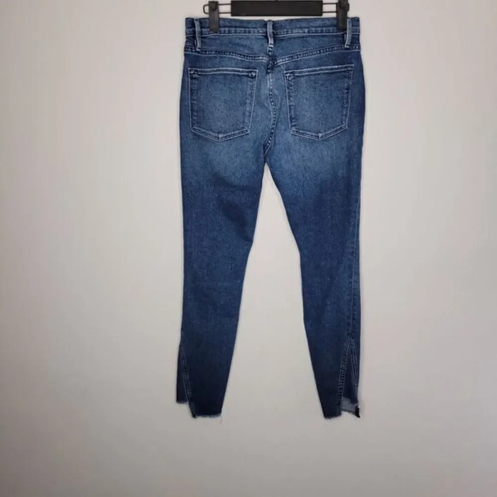 Frame Le High Skinny‎ Jeans Women 27 Blue Raw Hem